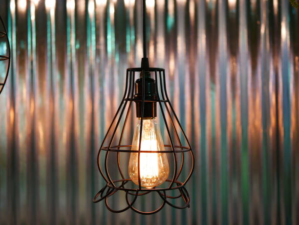 istock light Lamp bulbs in retro styled 1059644390