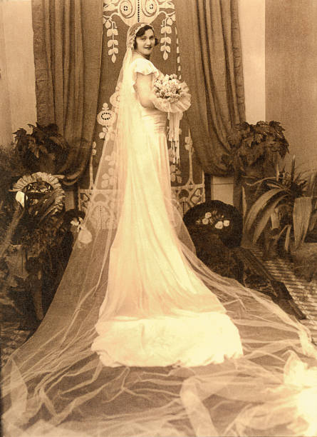 istock Vintage bride in sepia 1059648340
