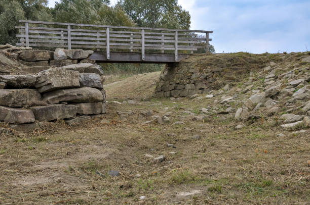istock Dried Up River Under Bridge Due to Drought 1059652290