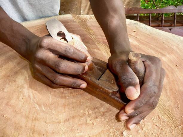istock Midsection Of Carpenter Working Outside 1059652556