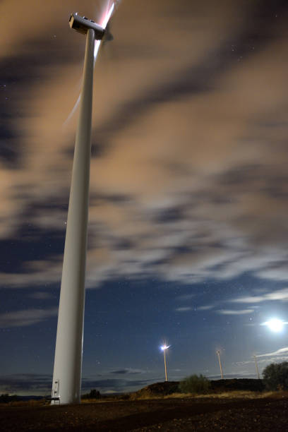 istock Wind farm in its surroundings and night landscape. 1059653682