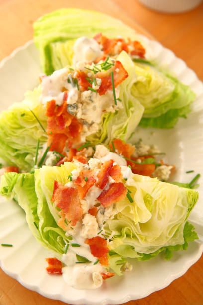 istock Iceberg lettuce with blue cheese and crumbled bacon 1059655582