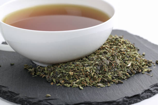 istock close up of gunpowder and mint tea 1059655800