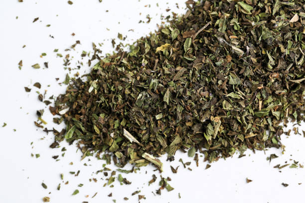 istock Close up of dried mint leaves tea 1059657316