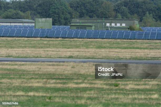 Solar System Of Weeze Airport Stock Photo - Download Image Now - Aerial View, Airport, Architecture