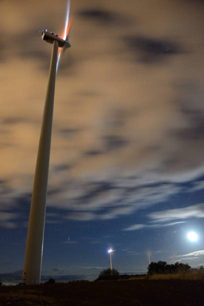 istock Wind farm in its surroundings and night landscape. 1059660810