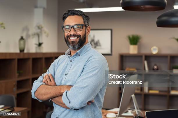 Mature Mixed Race Business Man Stock Photo - Download Image Now - Men, Businessman, Portrait