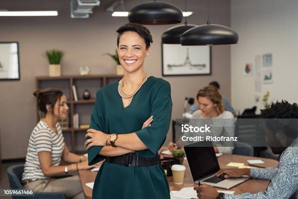 Successful Young Business Woman Stock Photo - Download Image Now - Leadership, Women, Business