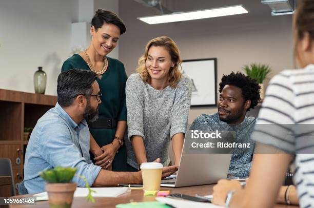 Creative Business People Working Together Stock Photo - Download Image Now - Office, Teamwork, Working