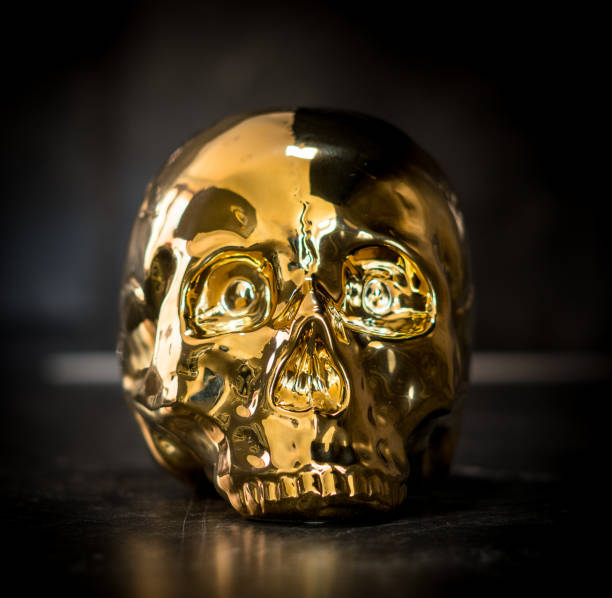 istock Godlen Metal Skull 1059661826