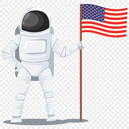 Astronaut, cosmonaut, space man vector character flat character.