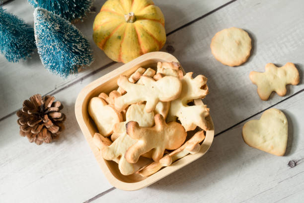 istock hand-made cookies with Light color background 1059669042
