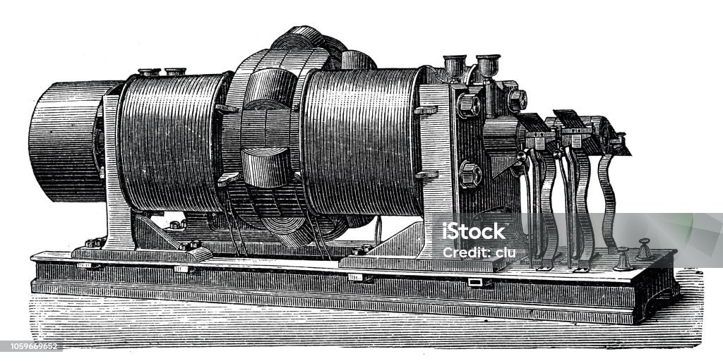 Alternating Current Machine Alternating Current Machine From Brush Stock Illustration - Download ...