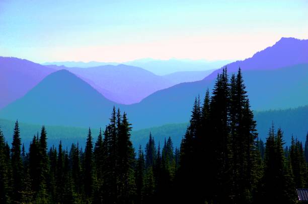 istock Abstract of atmospheric colors of mountain range. 1059672630