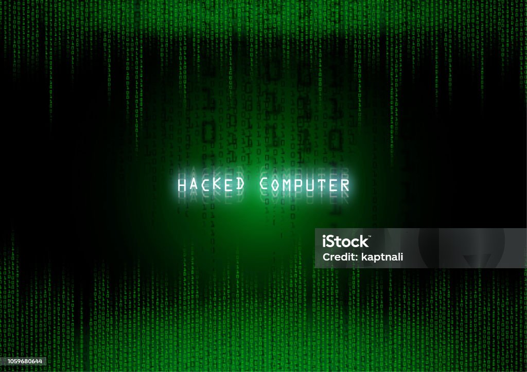Dark Ransomware Screen Ransomware Virus On A Black Display Screen Stock Illustration ...