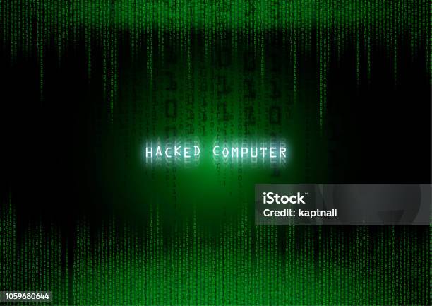 Dark Ransomware Screen Ransomware Virus On A Black Display Screen Stock Illustration ...