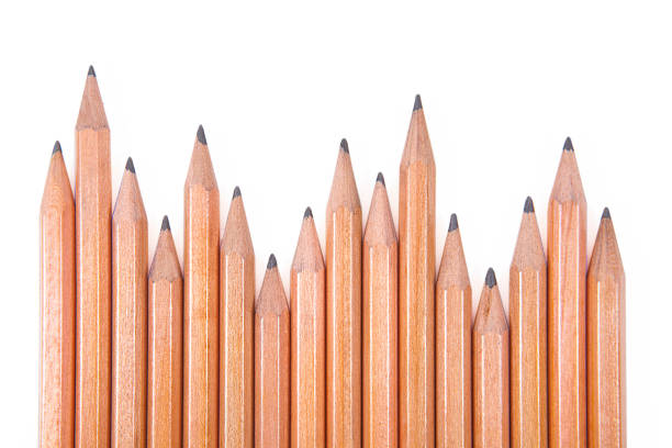 istock Wooden pencils isolated on white background. 1059682920