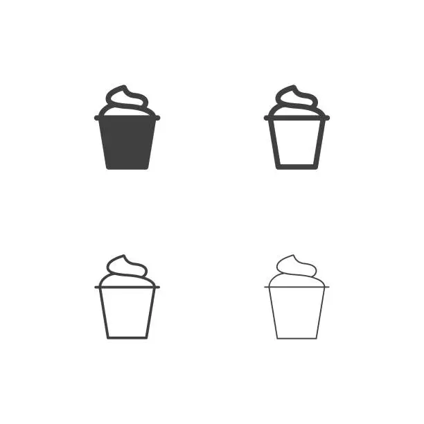 Vector illustration of Yogurt Icons - Multi Series