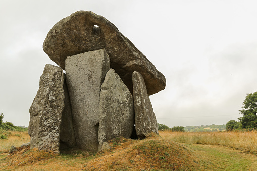 Trethevy Quoit stones Cornwall England. History, kernow