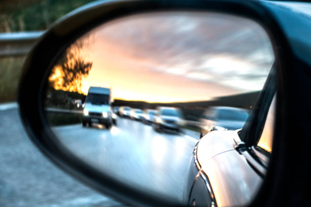 istock Highway traffic in the mirror 1059712216