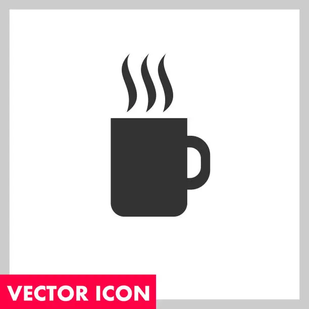 Vector illustration of Hot coffee icon vector