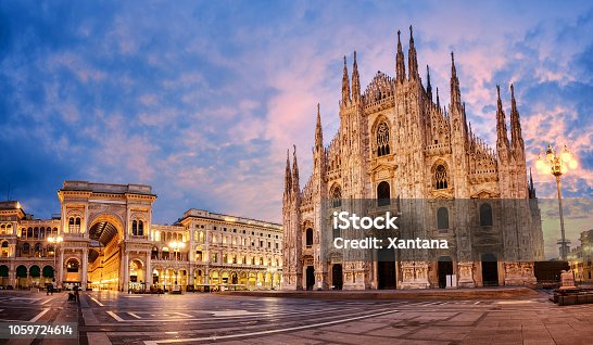 istock Milan Cathedral on sunrise, Italy 1059724614