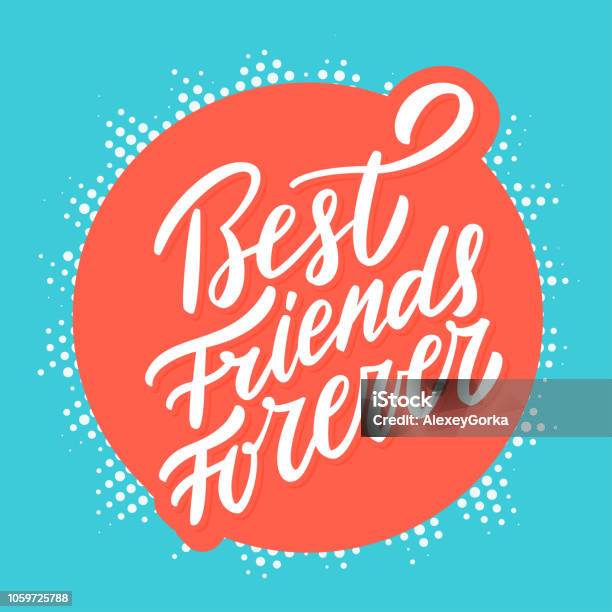 Best Friends Forever Hand Lettering Stock Vector (Royalty Free) 1412376785