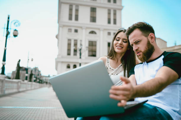 istock Cute Couple Checking For A Exam Results On Laptop 1059727886