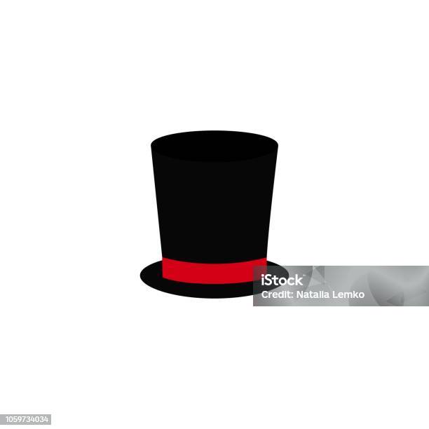 A Hat Cylinder For Gentleman Icon Color Stock Illustration - Download Image Now - Abstract, Cap - Hat, Clip Art