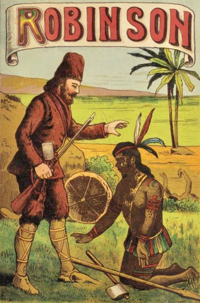 istock Robinson Crusoe explains Freytag the handling of weapons 1059736316