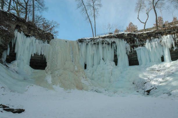 istock Waterfall frozen in winter 1059740150