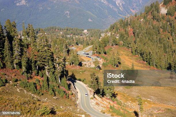 Photo libre de droit de Mt Shuksan Washingtonetatsunis banque d'images et plus d'images libres de droit de Arbre - Arbre, Arbre à feuilles persistantes, Automne