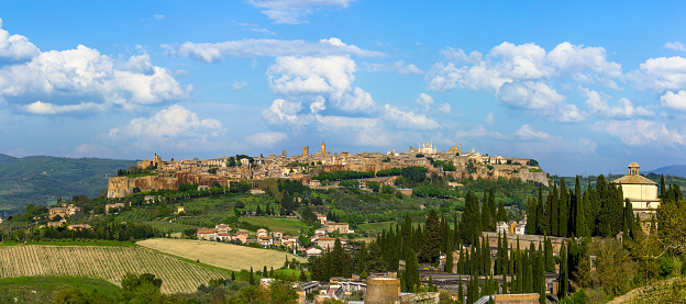 Beautiful panoramic view of the old town of Orvieto, Umbria, Italy