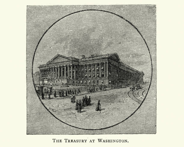 istock The Treasury building, Washington, USA, 19th Century 1059769712