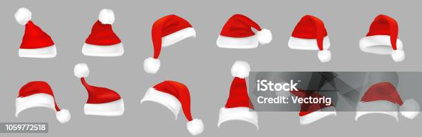 Santa Hat Stock Illustration - Download Image Now - Santa Hat, Christmas, Vector