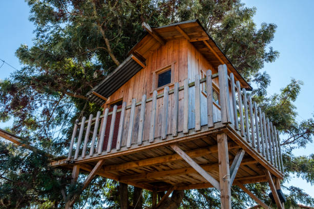 istock Treehouse for kids in the garden. Playhouse 1059778270