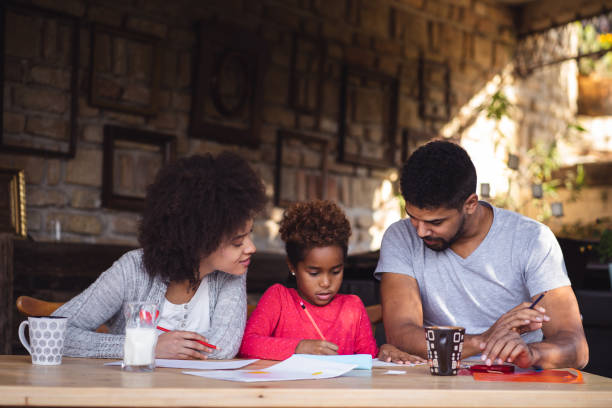 istock Happy family spending relaxing time together 1059778422