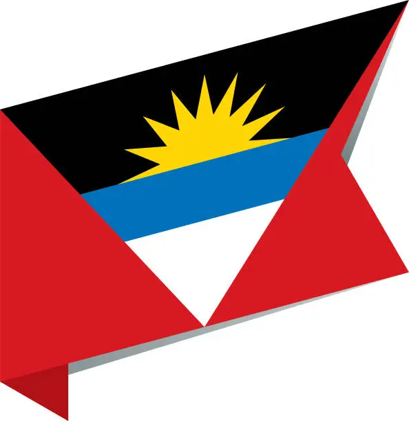 Vector illustration of Flag Antigua and Barbuda