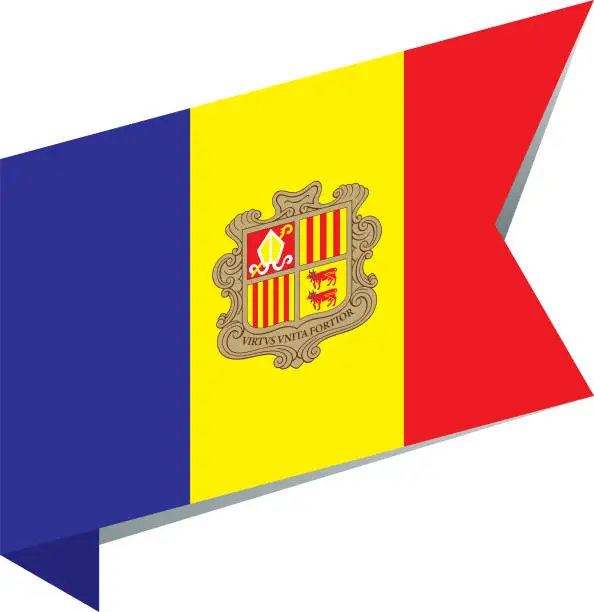 Vector illustration of Flag Andorra