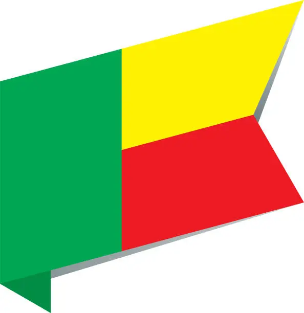 Vector illustration of Flag Benin
