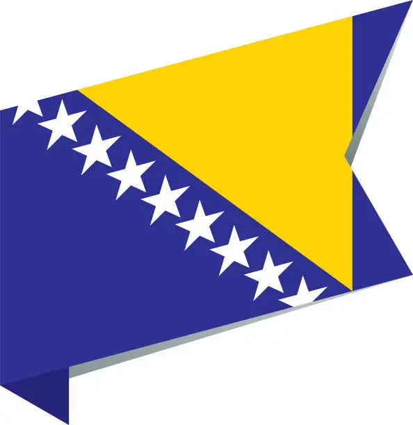 Vector illustration of Flag Bosnia and Herzegovina