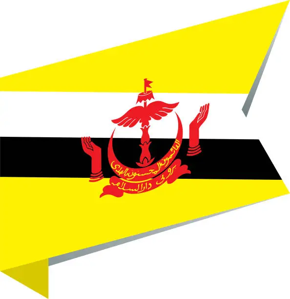 Vector illustration of Flag Brunei