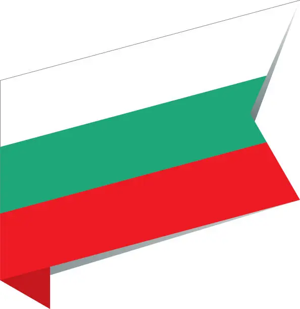 Vector illustration of Flag Bulgaria