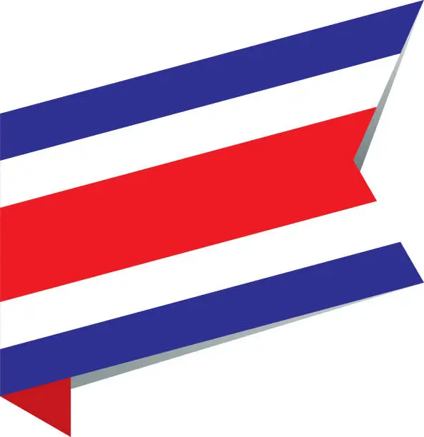 Vector illustration of Flag Costa Rica