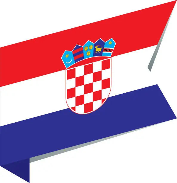 Vector illustration of Flag Croatia