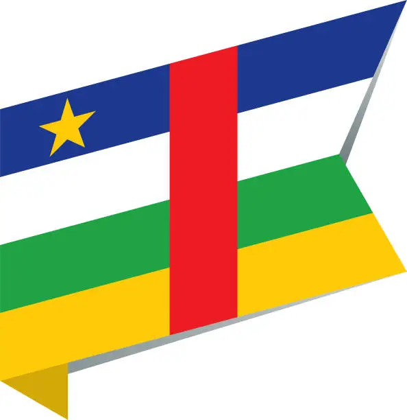 Vector illustration of Flag Central African Republic