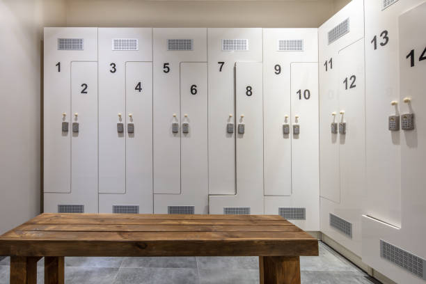 istock Sports hall lockers 1059797156