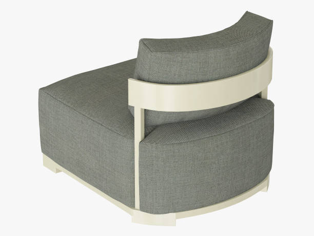 istock Gray armchair soft fabric 3d rendering 1059810718