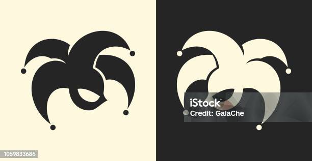 Jester Or Clown Symbol Joker Sign Icon Stock Illustration - Download Image Now - Joker Card, Jester, Jester's Hat