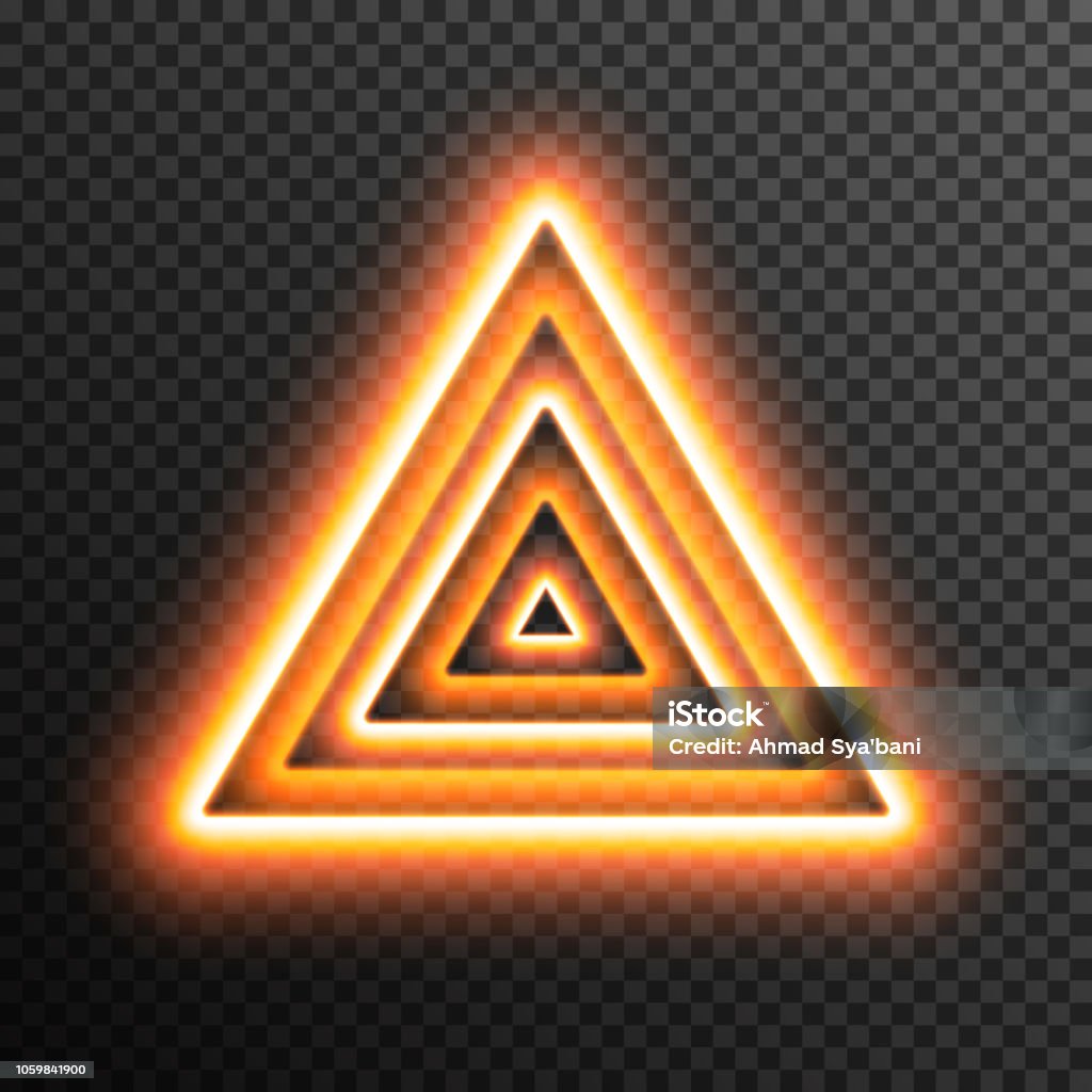 Triangle With Light Triangle Glow Light Effect Vector Transparent Stock Illustration ...